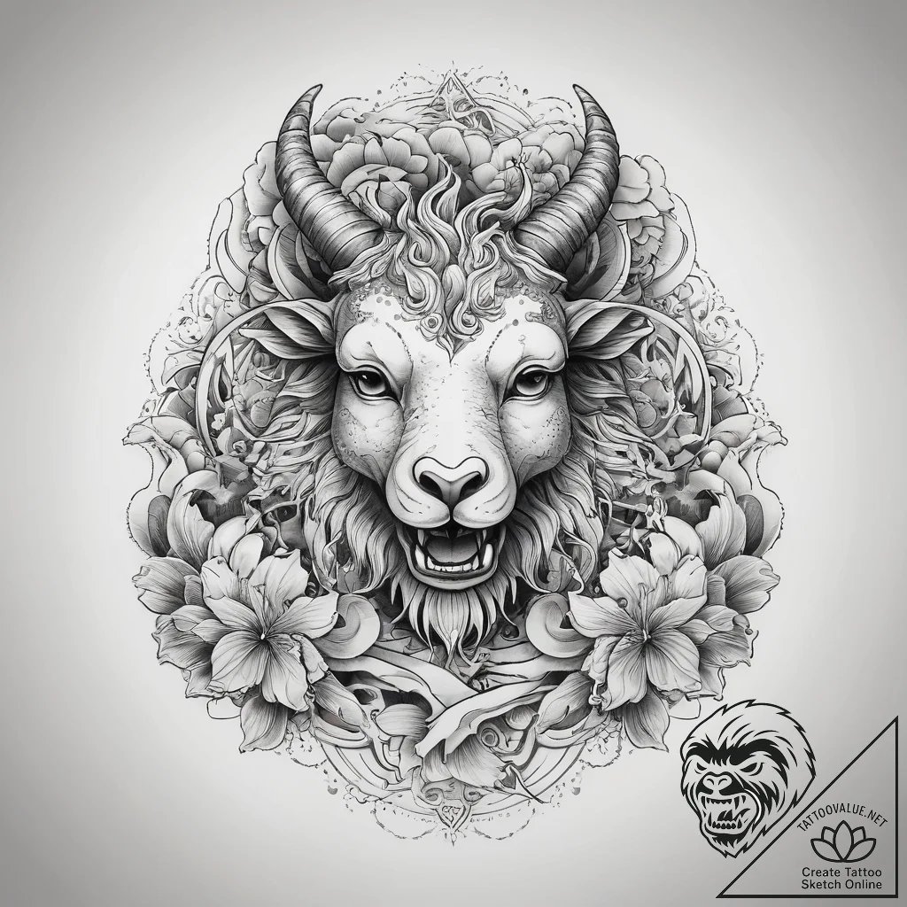 Tattoo sketch sheep, tattoo drawing outline,... - tattoo sketch (№1757881663_0, 14.09.2025 20:27) — tattoovalue.net