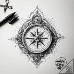 Tattoo sketch dog tags and a compass, ink ill… – tattoo sketch (№1757882247_0, 14.09.2025 20:37) — tattoovalue.net