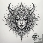 Tattoo sketch cosmic legend, tattoo line art,… – tattoo sketch (№1757882848_0, 14.09.2025 20:47) — tattoovalue.net