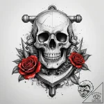 Tattoo sketch skull on an anchor, tattoo sket… – tattoo sketch (№1757883842_0, 14.09.2025 21:04) — tattoovalue.net