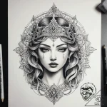 Tattoo sketch goddess tattoo, tattoo line art… – tattoo sketch (№1757884646_0, 14.09.2025 21:17) — tattoovalue.net