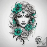 Tattoo sketch green – tattoo sketch (№1757885229_0, 14.09.2025 21:27) — tattoovalue.net
