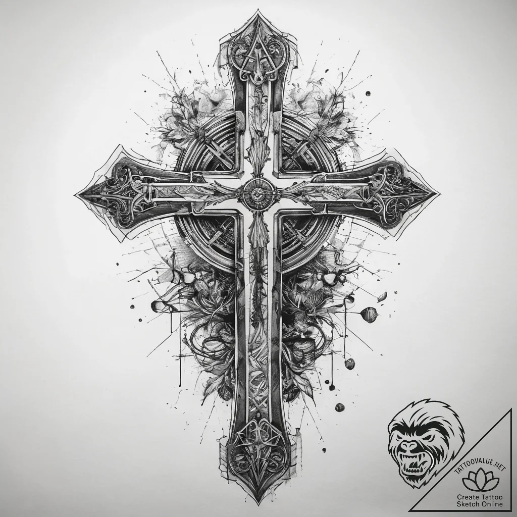 Tattoo sketch green, tattoo line art, black a... - tattoo sketch (№1757886216_0, 14.09.2025 21:43) — tattoovalue.net