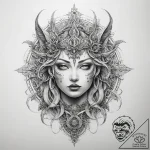 Tattoo sketch mystical tale – tattoo sketch (№1757887010_0, 14.09.2025 21:56) — tattoovalue.net