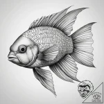 Tattoo sketch blood parrot cichlid, artistic… – tattoo sketch (№1757888581_0, 14.09.2025 22:23) — tattoovalue.net