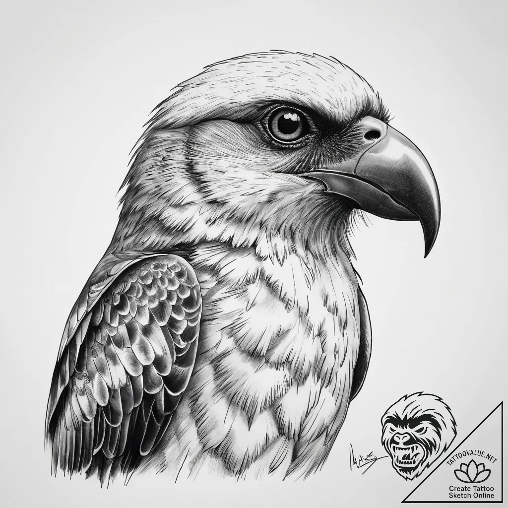 Tattoo sketch birdwatching a bird with binocu... - tattoo sketch (№1757894117_0, 14.09.2025 23:55) — tattoovalue.net
