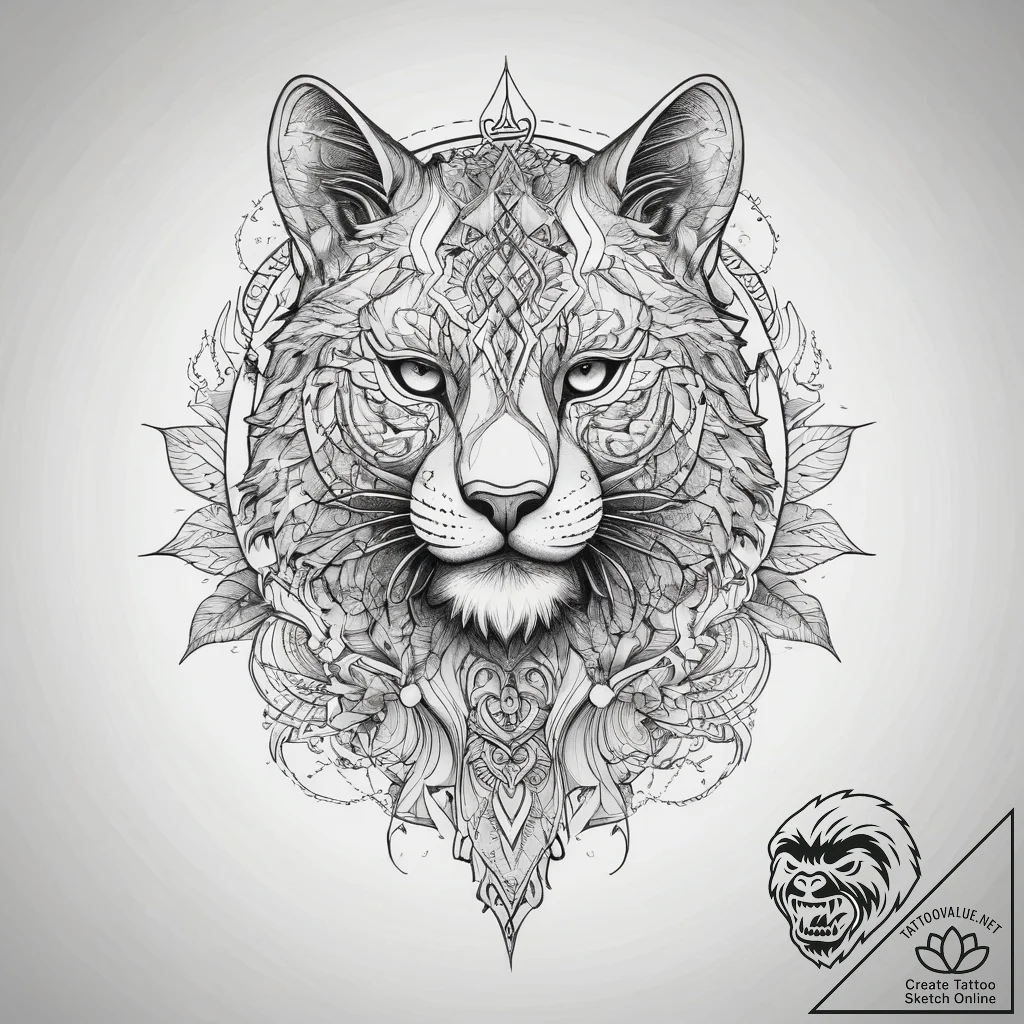 Tattoo sketch gold, concept art for tattoo, l... - tattoo sketch (№1757896095_0, 15.09.2025 00:28) — tattoovalue.net