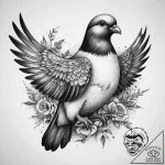 Tattoo sketch pigeon, tattoo flash sheet desi… – tattoo sketch (№1757896292_0, 15.09.2025 00:31) — tattoovalue.net