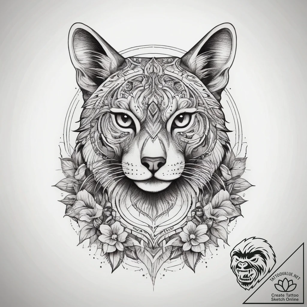 Tattoo sketch cute animal tattoo, ink illustr... - tattoo sketch (№1757896679_0, 15.09.2025 00:37) — tattoovalue.net