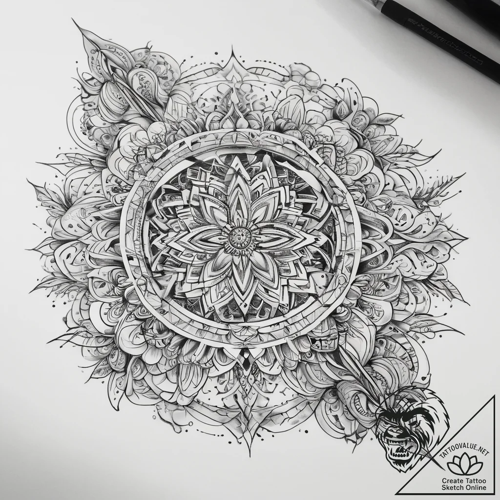 Tattoo sketch cosmic victory, tattoo line art... - tattoo sketch (№1757897077_0, 15.09.2025 00:44) — tattoovalue.net