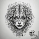 Tattoo sketch brain, tattoo line art, black a… – tattoo sketch (№1757897864_0, 15.09.2025 00:57) — tattoovalue.net