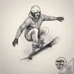 Tattoo sketch snowboarding person snowboardin… – tattoo sketch (№1757898655_0, 15.09.2025 01:10) — tattoovalue.net