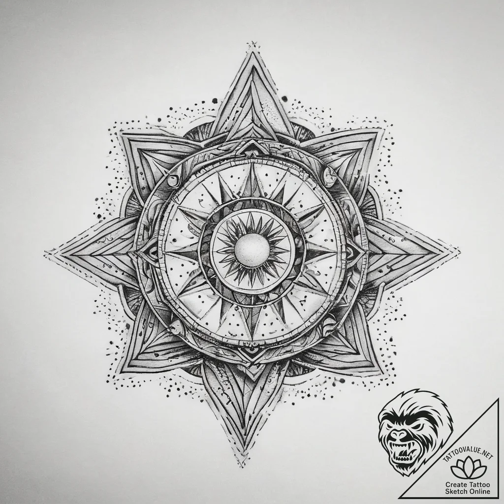 Tattoo sketch cosmic history, artistic tattoo... - tattoo sketch (№1757900647_0, 15.09.2025 01:44) — tattoovalue.net