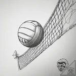 Tattoo sketch volleyball over a net, tattoo d… – tattoo sketch (№1757901233_0, 15.09.2025 01:53) — tattoovalue.net