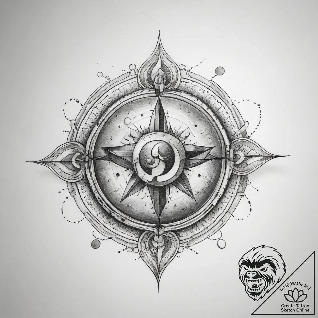 Tattoo sketch jupiter symbol - tattoo sketch (№1757901636_0, 15.09.2025 02:00) — tattoovalue.net