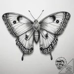 Tattoo sketch silk moth, tattoo line art, bla… – tattoo sketch (№1757902617_0, 15.09.2025 02:16) — tattoovalue.net