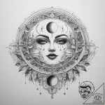 Tattoo sketch moon phases, tattoo line art, n… – tattoo sketch (№1757903006_0, 15.09.2025 02:23) — tattoovalue.net