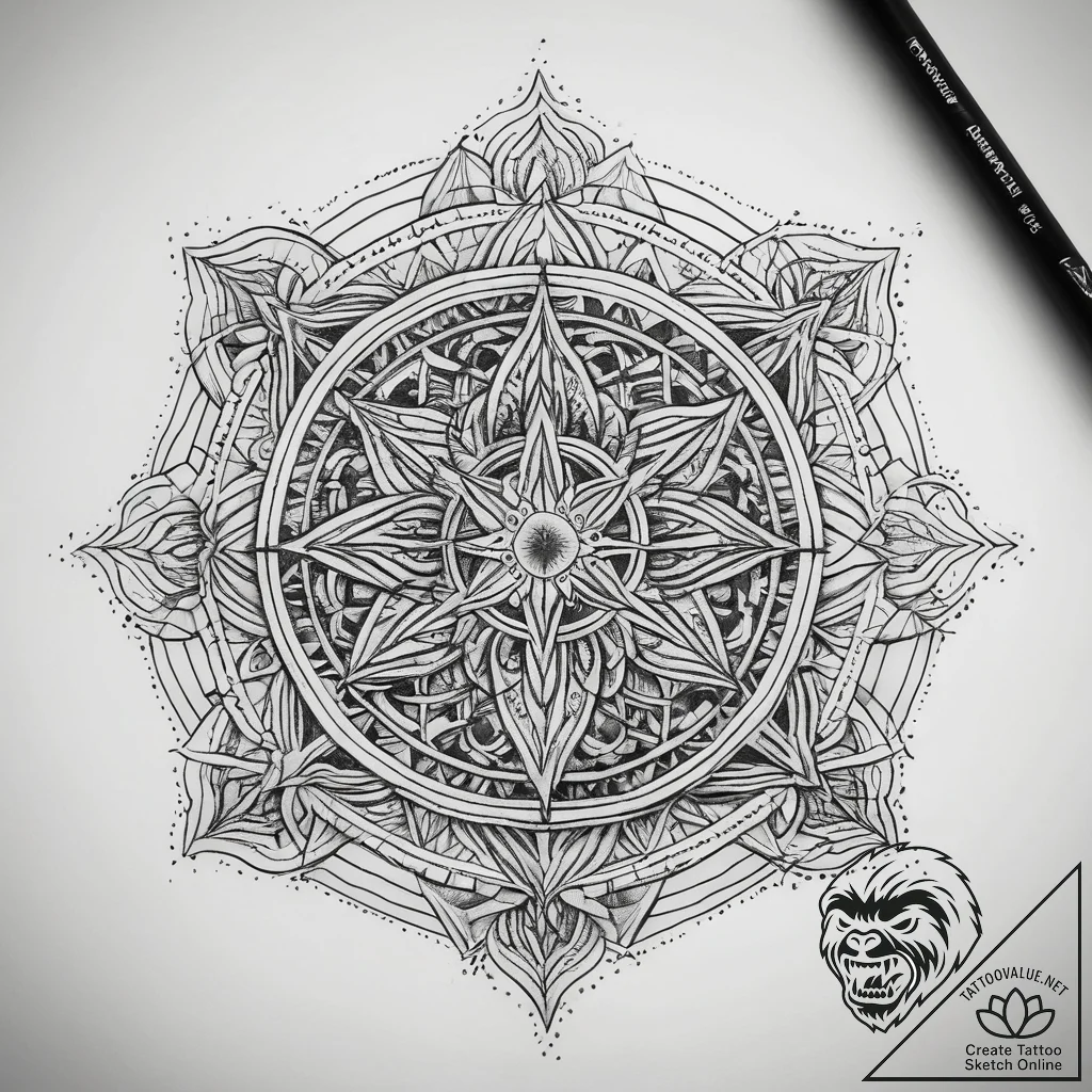 Tattoo sketch divine presence, ink illustrati... - tattoo sketch (№1757904385_0, 15.09.2025 02:46) — tattoovalue.net
