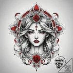 Tattoo sketch blessed being, ink illustration… – tattoo sketch (№1757904580_0, 15.09.2025 02:49) — tattoovalue.net