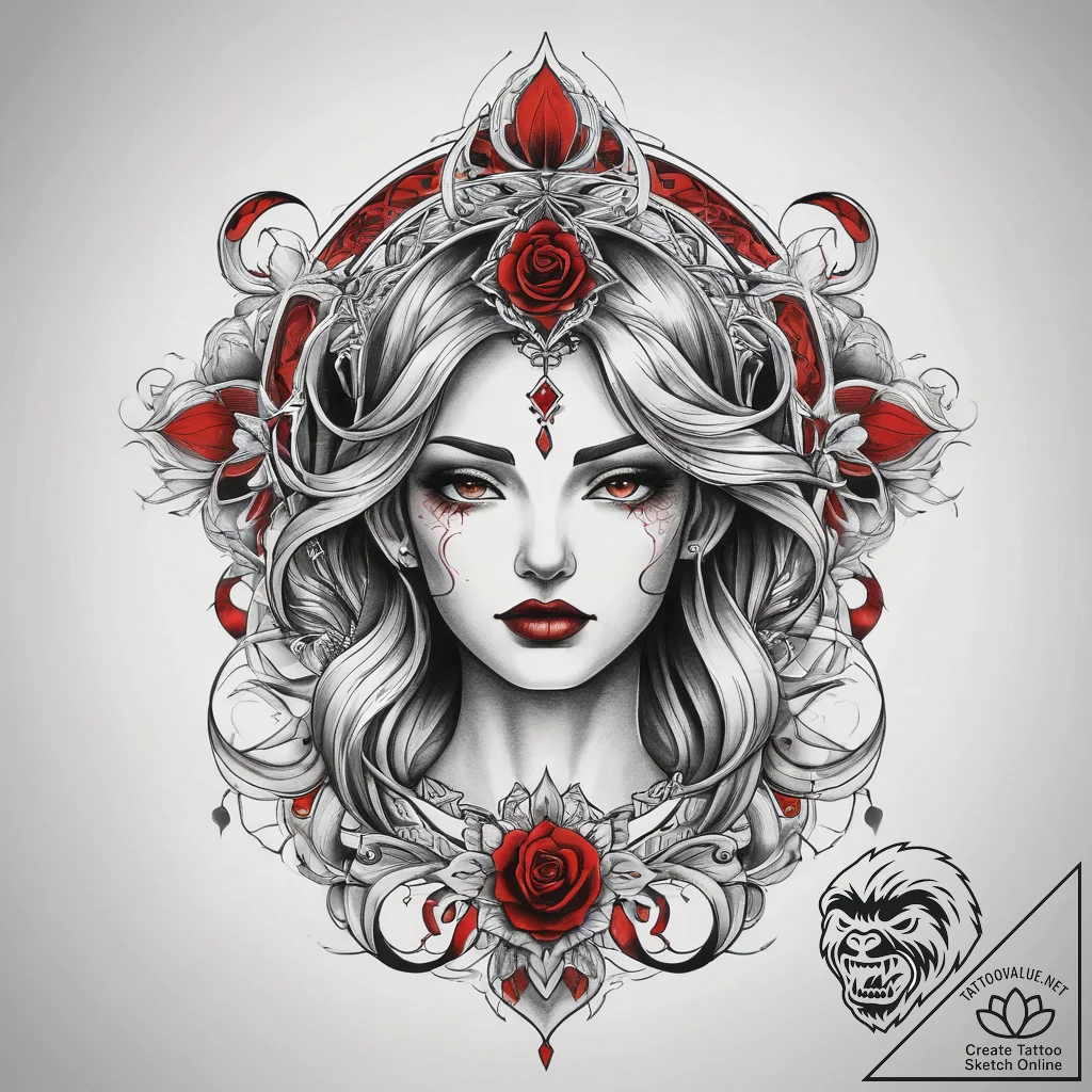 Tattoo sketch blessed being, ink illustration... - tattoo sketch (№1757904580_0, 15.09.2025 02:49) — tattoovalue.net