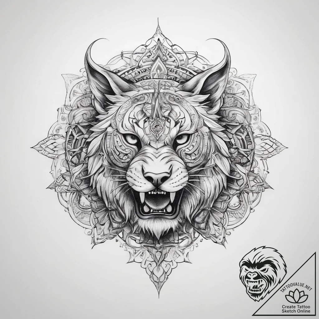 Tattoo sketch a symbolic concept - tattoo sketch (№1757907353_0, 15.09.2025 03:35) — tattoovalue.net