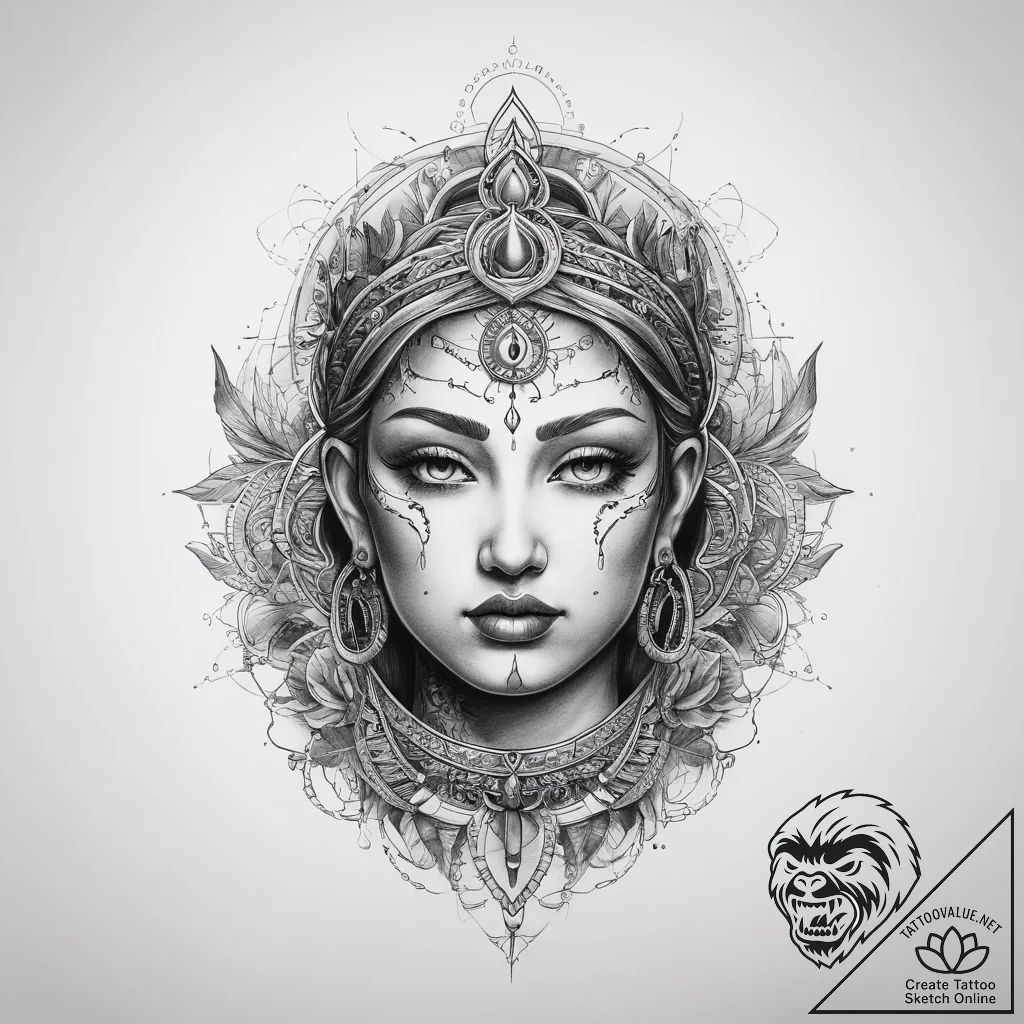 Tattoo sketch sacred narrative - tattoo sketch (№1757907547_0, 15.09.2025 03:39) — tattoovalue.net