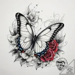 Tattoo sketch swallowtail butterfly, tattoo s… – tattoo sketch (№1757908530_0, 15.09.2025 03:55) — tattoovalue.net