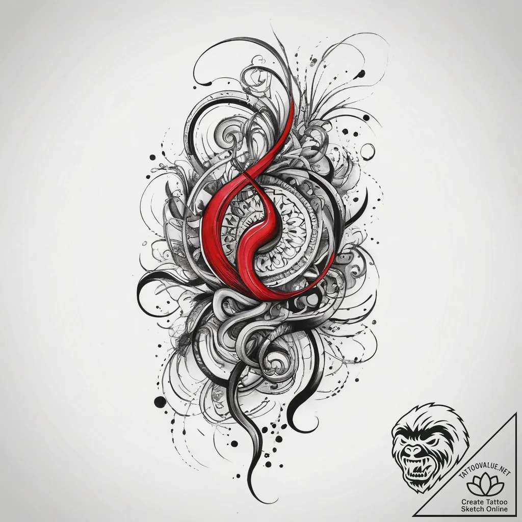 Tattoo sketch gray, ink illustration for tatt... - tattoo sketch (№1757908731_0, 15.09.2025 03:58) — tattoovalue.net