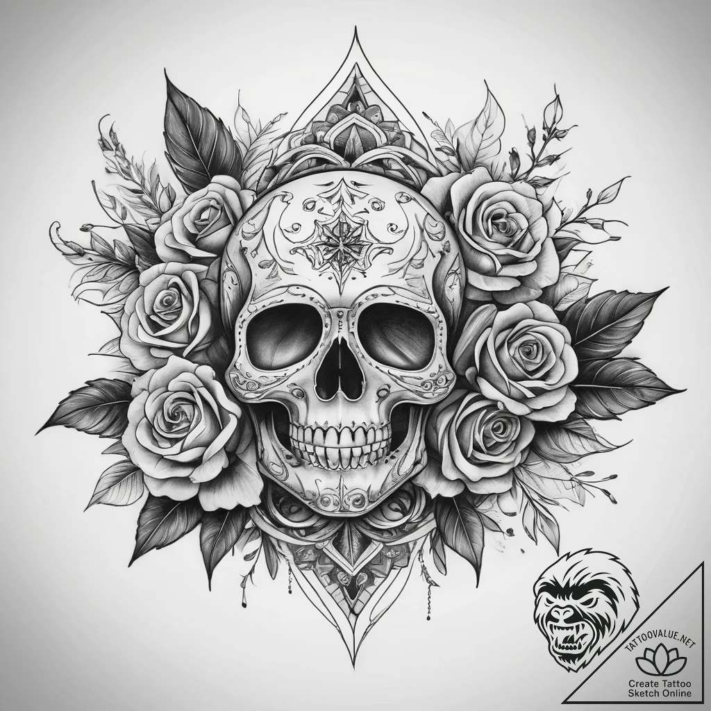Tattoo sketch aster flower, artistic tattoo s... - tattoo sketch (№1757909124_0, 15.09.2025 04:05) — tattoovalue.net