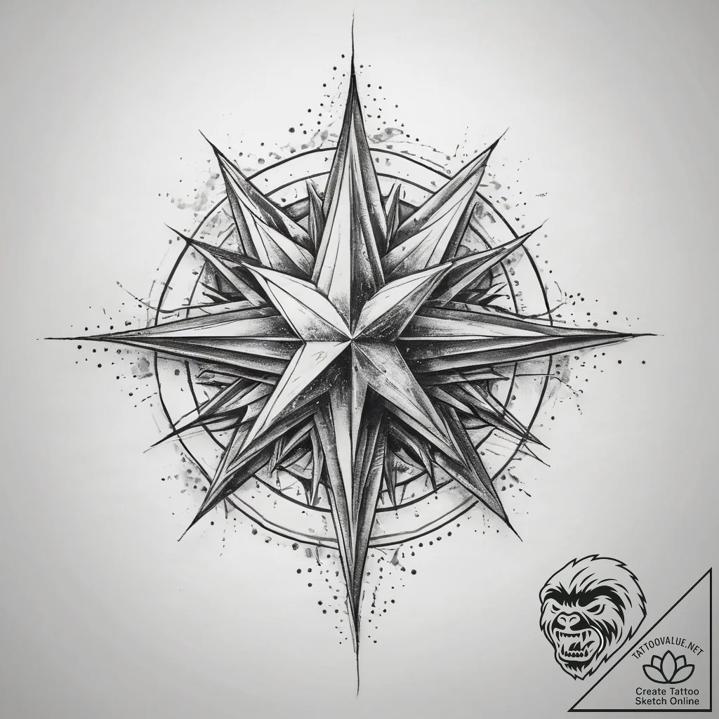 Tattoo sketch starlight - tattoo sketch (№1757909527_0, 15.09.2025 04:12) — tattoovalue.net