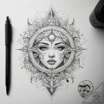 Tattoo sketch cosmic world, artistic tattoo s… – tattoo sketch (№1757909915_0, 15.09.2025 04:18) — tattoovalue.net