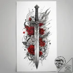 Tattoo sketch sword, tattoo flash sheet desig… – tattoo sketch (№1757910514_0, 15.09.2025 04:28) — tattoovalue.net