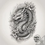 Tattoo sketch cosmic creation, tattoo line ar… – tattoo sketch (№1757911303_0, 15.09.2025 04:41) — tattoovalue.net
