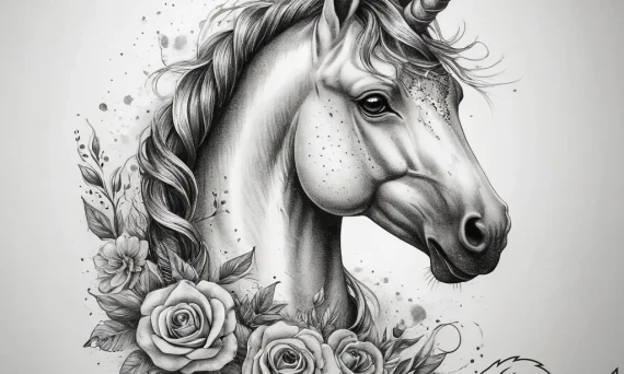 Tattoo sketch unicorn tattoo, artistic tattoo... - tattoo sketch (№1757912079_0, 15.09.2025 04:54) — tattoovalue.net