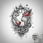Tattoo sketch earth, tattoo drawing outline,… – tattoo sketch (№1757912280_0, 15.09.2025 04:58) — tattoovalue.net