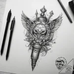 Tattoo sketch coach whistle and clipboard, ta… – tattoo sketch (№1757912681_0, 15.09.2025 05:04) — tattoovalue.net