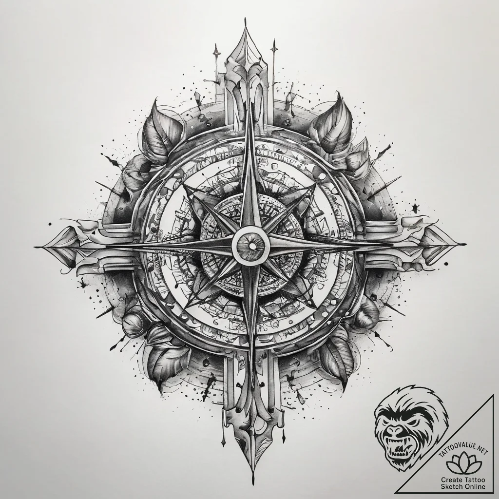 Tattoo sketch cosmic foundation, tattoo drawi... - tattoo sketch (№1757912882_0, 15.09.2025 05:08) — tattoovalue.net