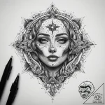 Tattoo sketch cosmic past, artistic tattoo sk… – tattoo sketch (№1757913658_0, 15.09.2025 05:20) — tattoovalue.net