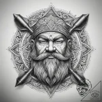 Tattoo sketch dwarf with a hammer, tattoo ske… – tattoo sketch (№1757913861_0, 15.09.2025 05:24) — tattoovalue.net