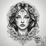 Tattoo sketch cosmic life, tattoo sketch desi… – tattoo sketch (№1757914056_0, 15.09.2025 05:27) — tattoovalue.net