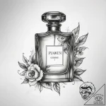 Tattoo sketch perfume bottle with scent – tattoo sketch (№1757914250_0, 15.09.2025 05:30) — tattoovalue.net