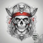 Tattoo sketch пират, tattoo line art, bold ou… – tattoo sketch (№1757914840_0, 15.09.2025 05:40) — tattoovalue.net