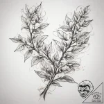 Tattoo sketch cotton branch, tattoo drawing o… – tattoo sketch (№1757915420_0, 15.09.2025 05:50) — tattoovalue.net