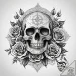 Tattoo sketch spiritual portrayal, concept ar… – tattoo sketch (№1757917193_0, 15.09.2025 06:19) — tattoovalue.net