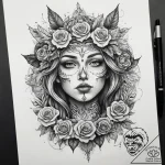 Tattoo sketch dryad tattoo, concept art for t… – tattoo sketch (№1757918200_0, 15.09.2025 06:36) — tattoovalue.net