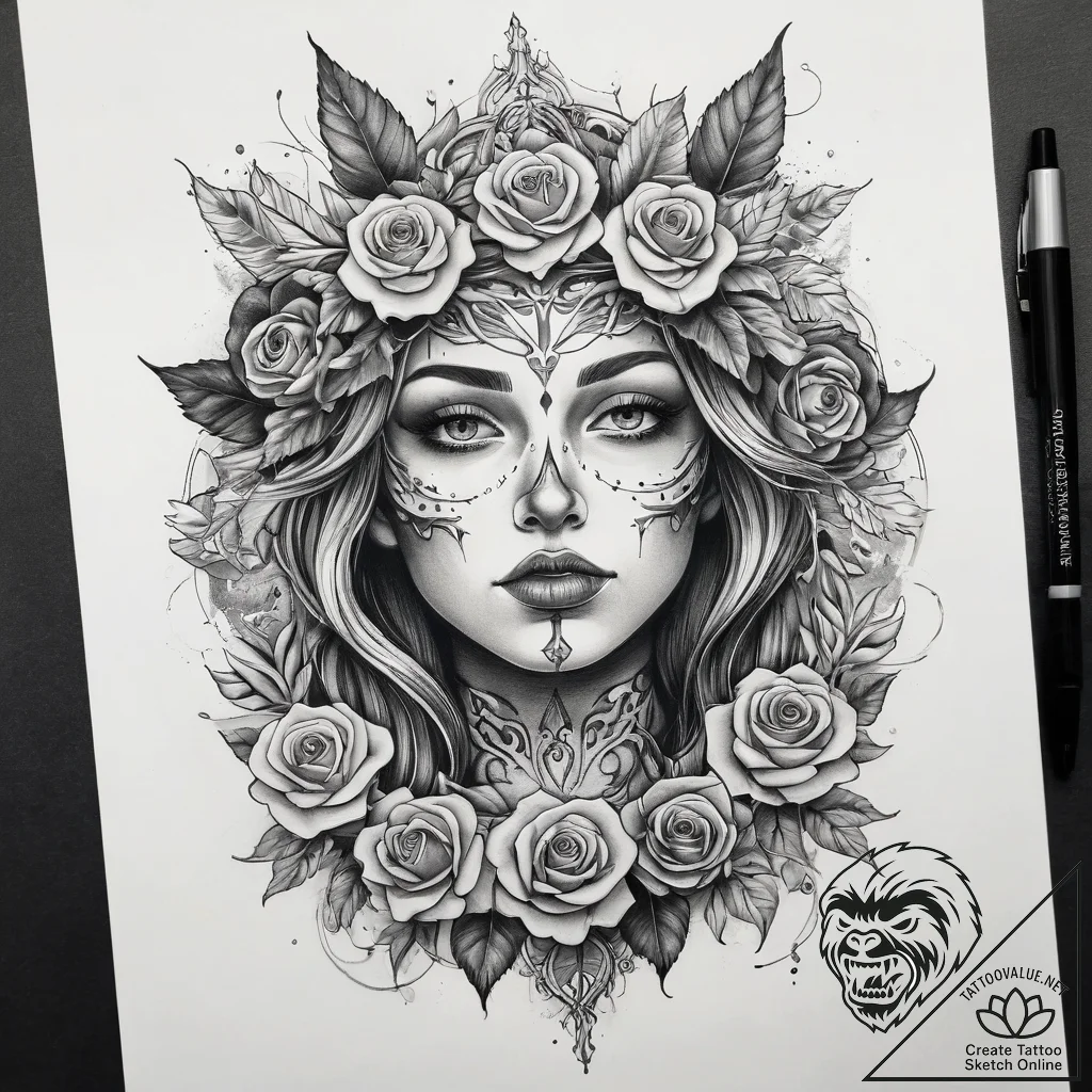 Tattoo sketch dryad tattoo, concept art for t... - tattoo sketch (№1757918200_0, 15.09.2025 06:36) — tattoovalue.net