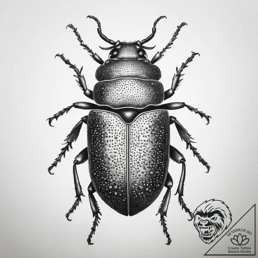 Tattoo sketch cigarette beetle, tattoo drawin... - tattoo sketch (№1757918799_0, 15.09.2025 06:46) — tattoovalue.net