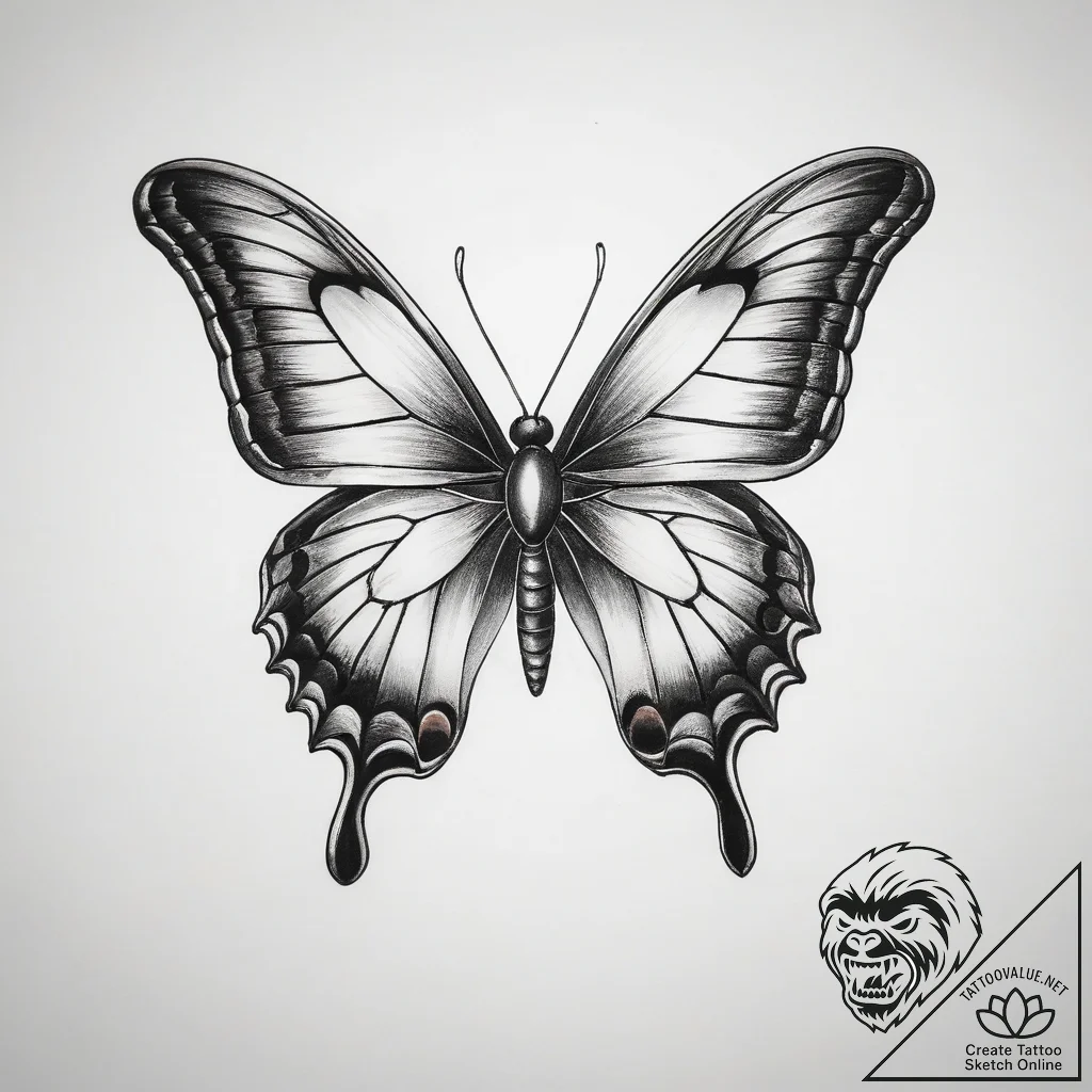 Tattoo sketch metamorphosis - tattoo sketch (№1757919001_0, 15.09.2025 06:50) — tattoovalue.net