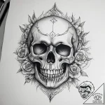 Tattoo sketch skull tattoo, ink illustration… – tattoo sketch (№1757920955_0, 15.09.2025 07:22) — tattoovalue.net