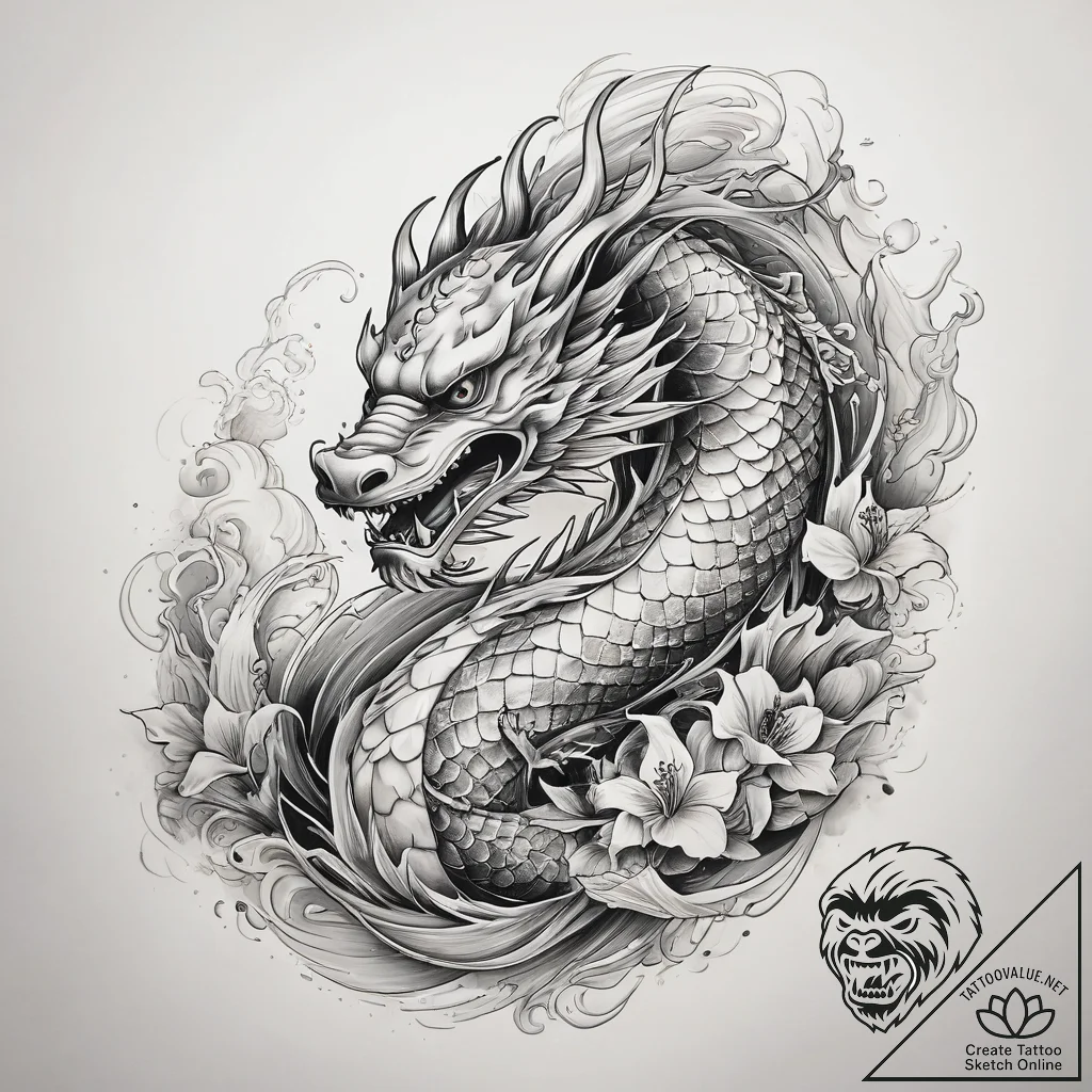 Tattoo sketch drawing a charcoal pencil, conc... - tattoo sketch (№1757921149_0, 15.09.2025 07:25) — tattoovalue.net